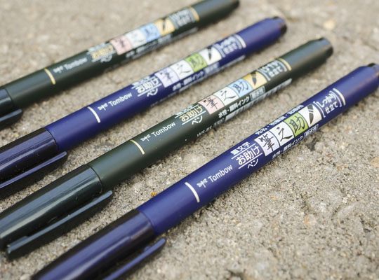 Tombow Fudenosuke Brush Pens for Urban Sketching