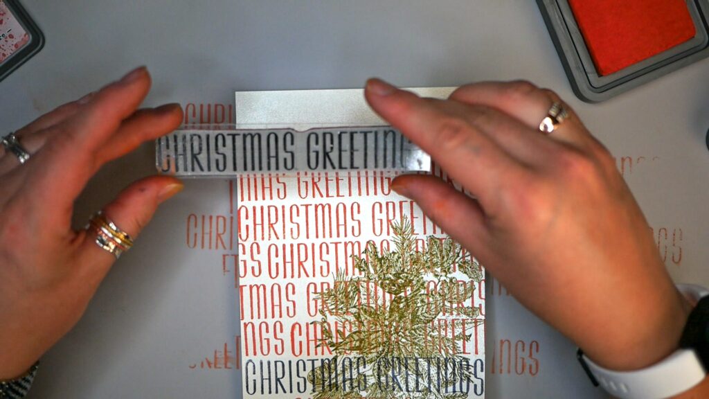 How to Make a Simple Christmas Card Using Ink and Stamps