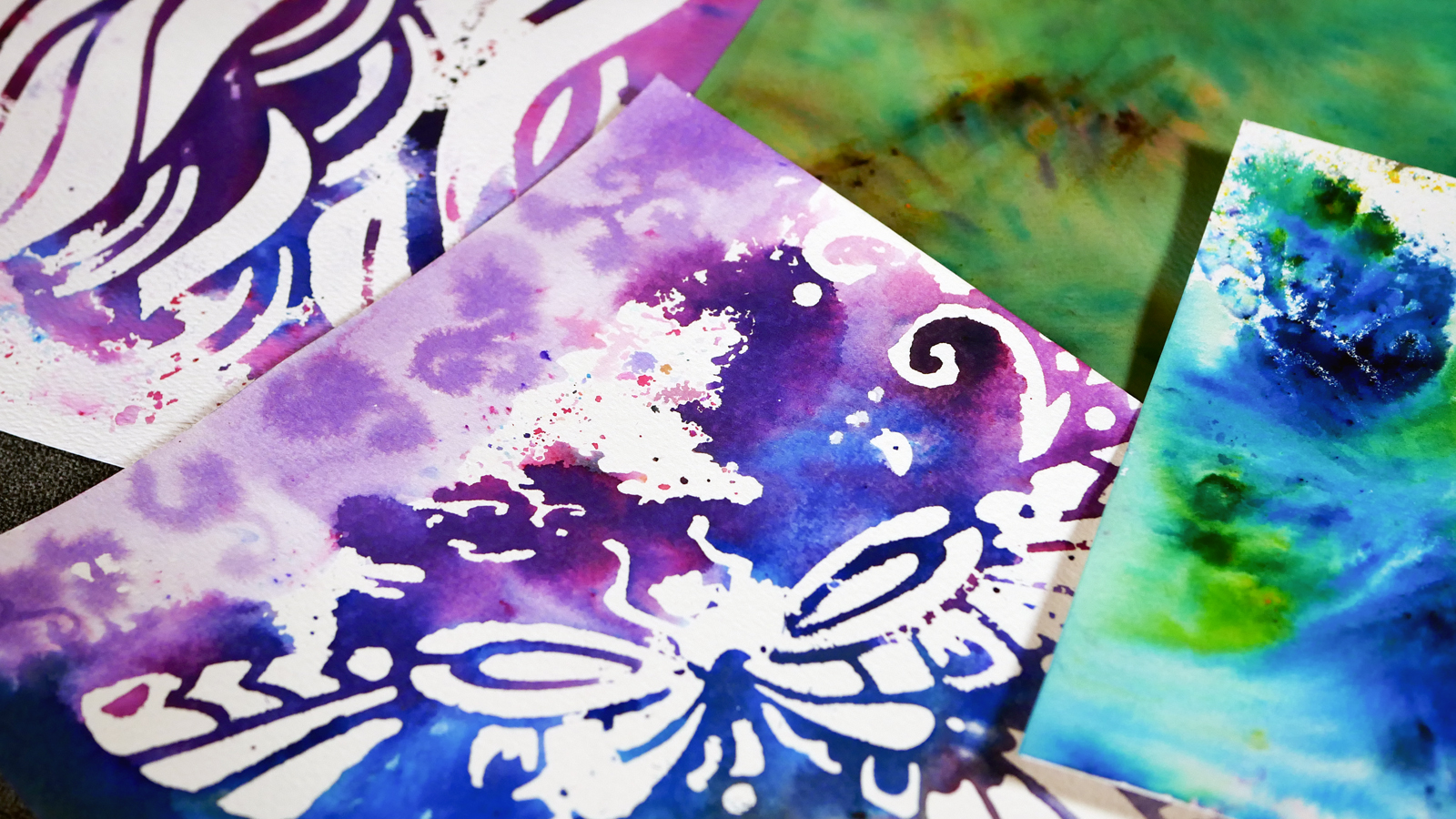 Vibrant Floral Art with Brusho Watercolor Crystals