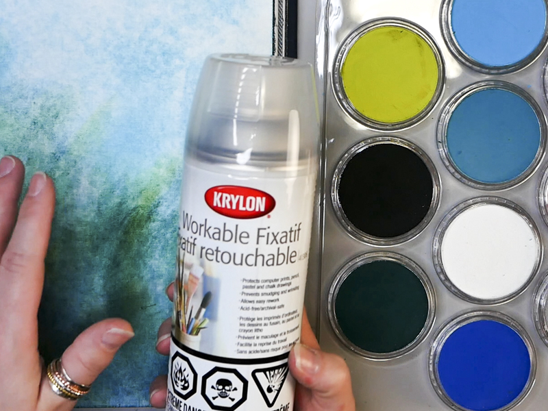 Krylon Workable Fixative for Sealing Pan Pastels