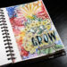 Mixed media art journal page "Grow"