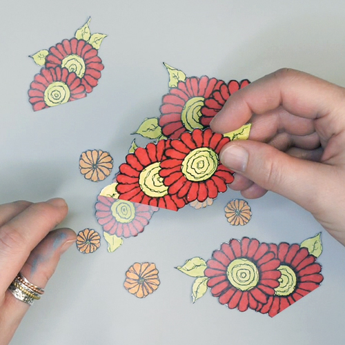 Fussy Cut Flowers from Scrapbook Paper