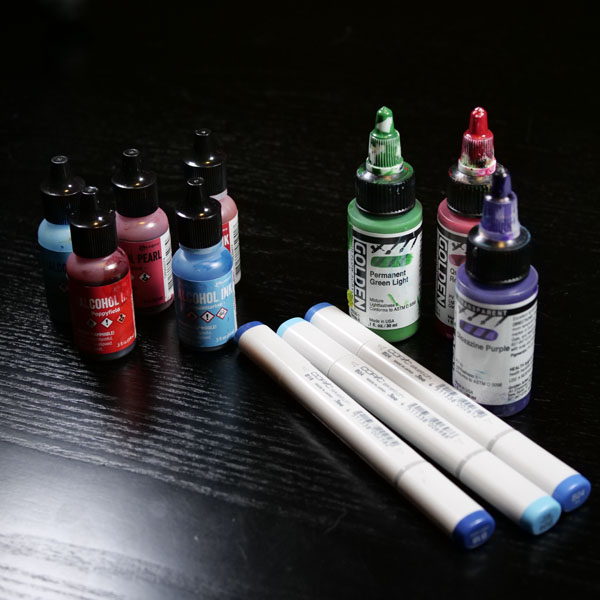 Artist Supplies for Coloring Metal Surfaces