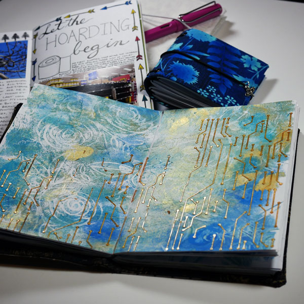 Traveler's Notebook with Gelli Printing and Scrapbooking
