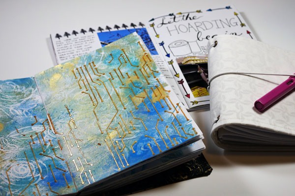 Traveler's Notebook with Gelli Printing and Scrapbooking