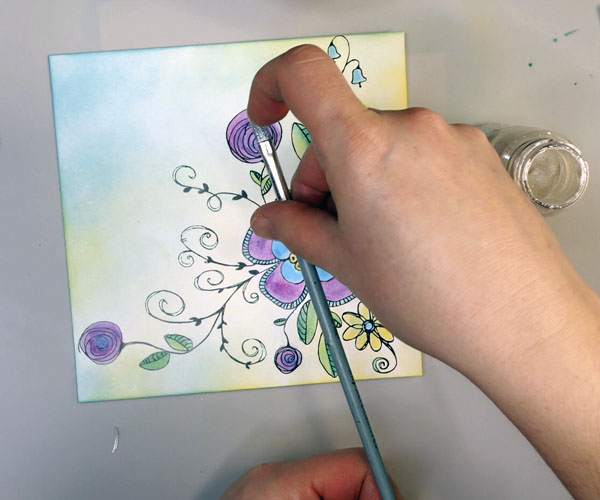 Coloring with Inks and Watercolor Crayons - Hop-A-Long Studio