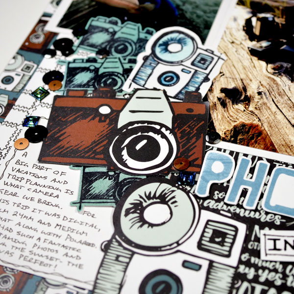 How to Design a Scrapbook Page Camera Detail