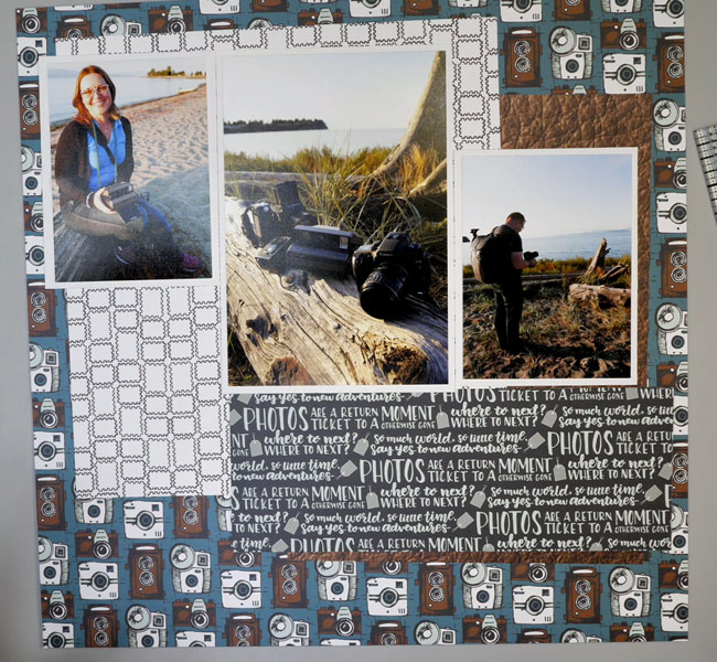 How to Design a Scrapbook Page Arranging Wild Whisper Designs Papers