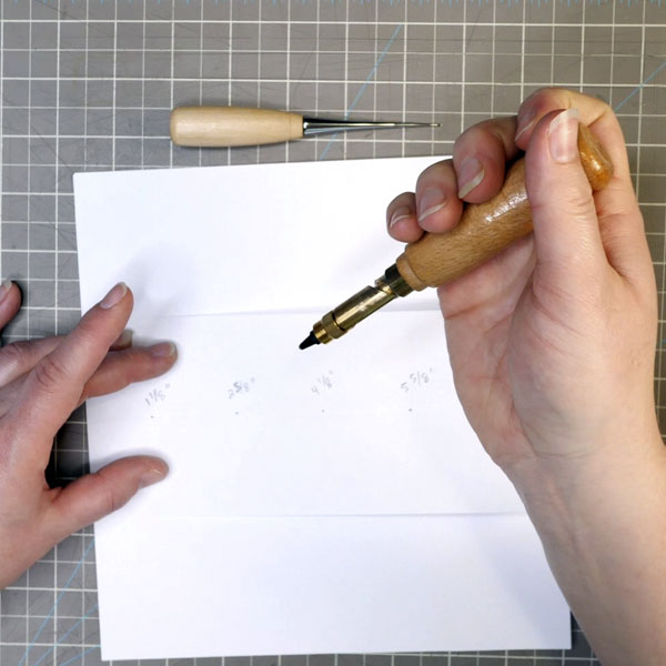 Piercing the Paper for a Traveler's Notebook