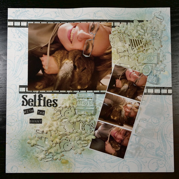 Mixed Media Scrapbooking Page with Found Objects