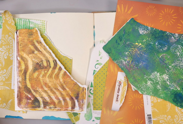 Types of Paper for Decoupage including patterned paper and gelli prints