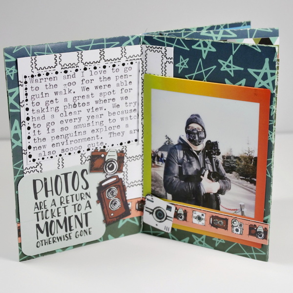 Fold Up Book Instax Mini Album Using Wild Whisper Designs paper
