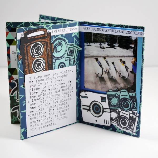 Fold Up Book Instax Mini Album Using Wild Whisper Designs paper and Stamps