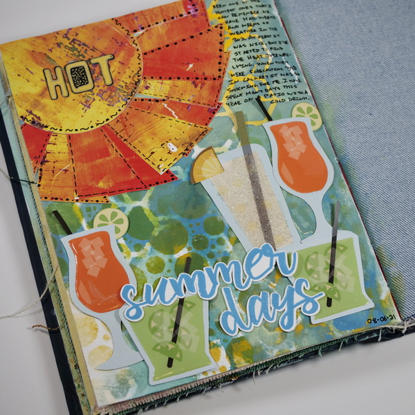 Art Journal Process Video with Mixed Media Collage