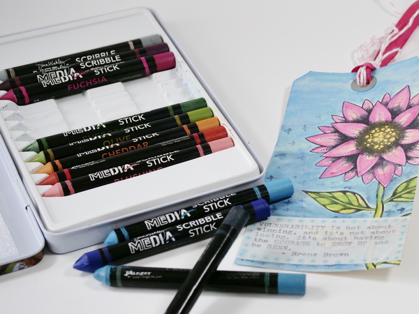 Dina Wakley Scribble Sticks Set 2 with Art Tag