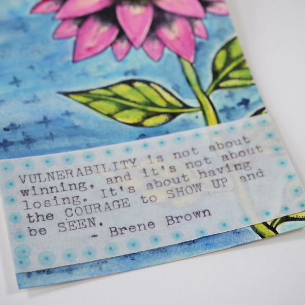 Brene Brown Quote on Vellum added to art tag
