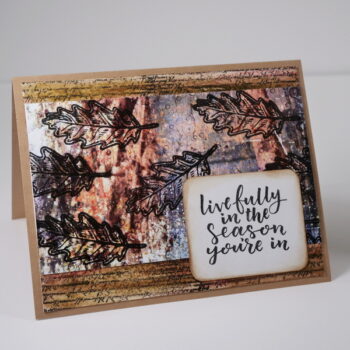 Mixed Media Fall Greeting Card Using Distress Crayons, Archival Ink and Wild Whisper Designs Paper and Stamps