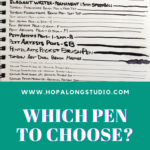 Choosing a Permanent Pen for Your Creative Practice