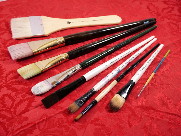 Best acrylic brushes for acrylic mixed media painting including Princeton and Simply Simmons Brushes