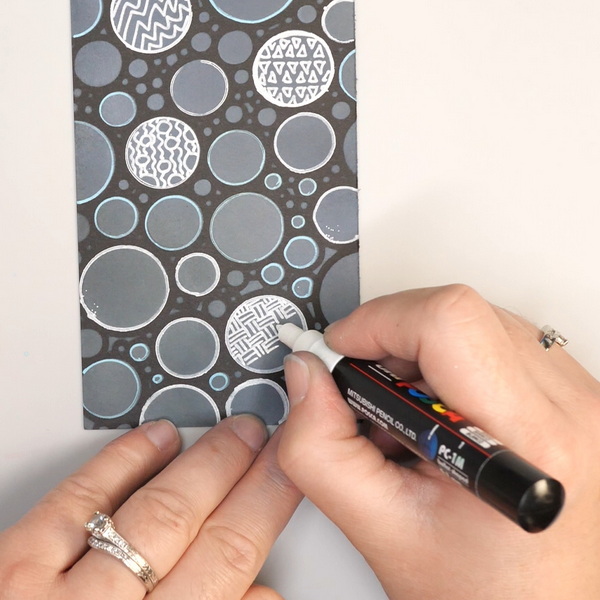 How to Use Black Paper Backgrounds with Inks and Pens - Hop-A-Long Studio