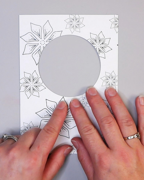 Cutting Circle for Mixed Media Shaker Card from Wild Whisper Designs Baubles and Bows Paper