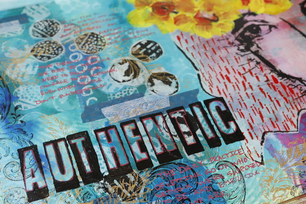 Art Journaling Project with Tissue Paper Collage