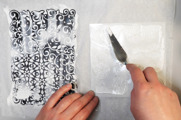 Adding Gel Medium and Modeling Paste to Tissue Paper