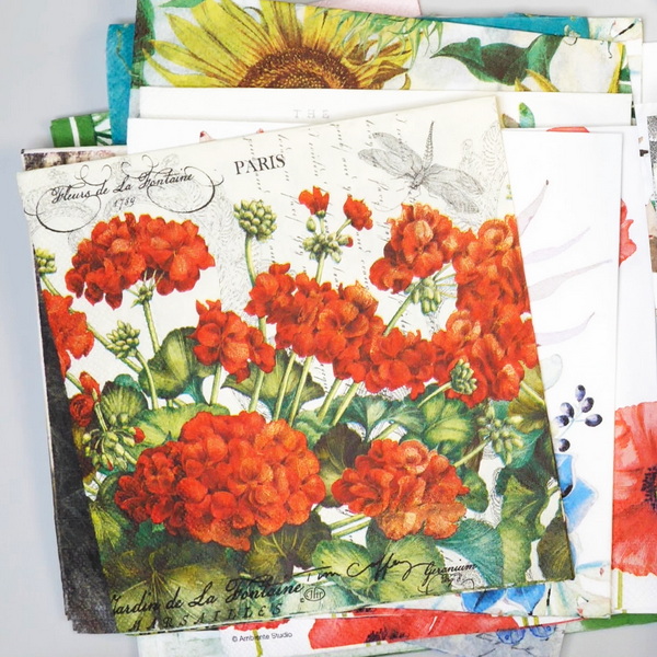 Napkins to be used in Art Journaling Art