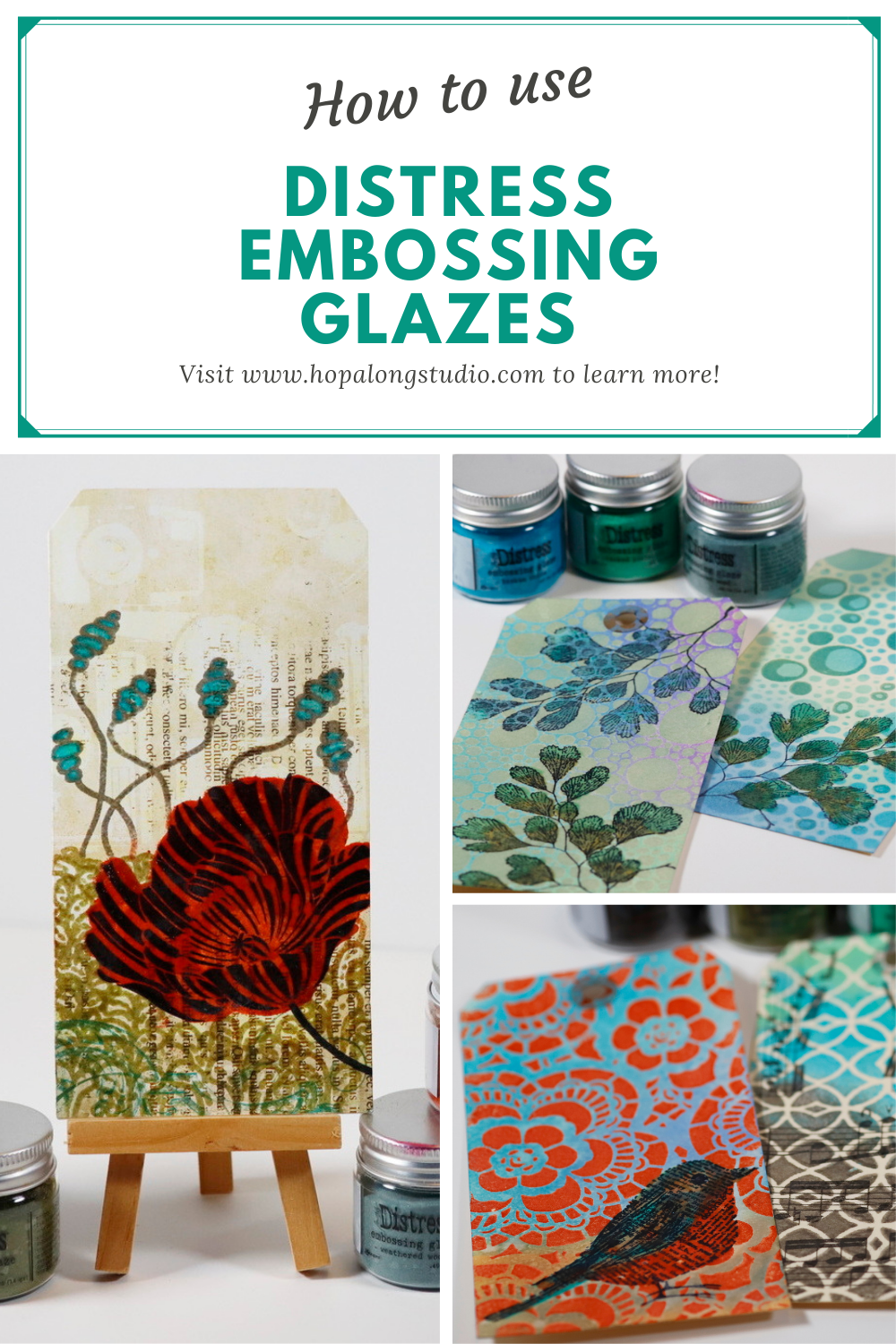 How to Use Distress Embossing Glazes HopALong Studio