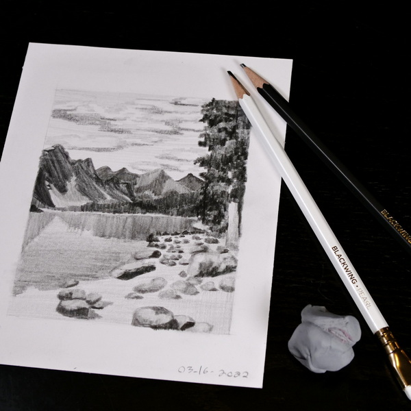 Nadine Milton Value Drawing of Moraine Lake