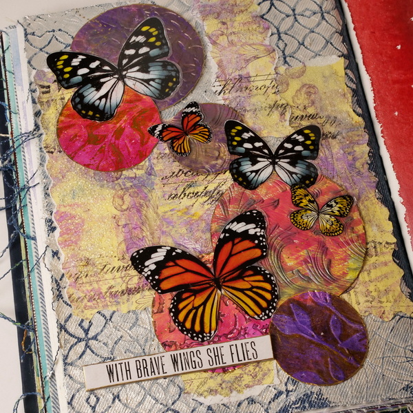 Art Journal Page Using Gel Textures and Gel Prints