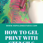 Adding Acrylic Paint with a Brayer Through a Stencil on a Gel Printing Plate