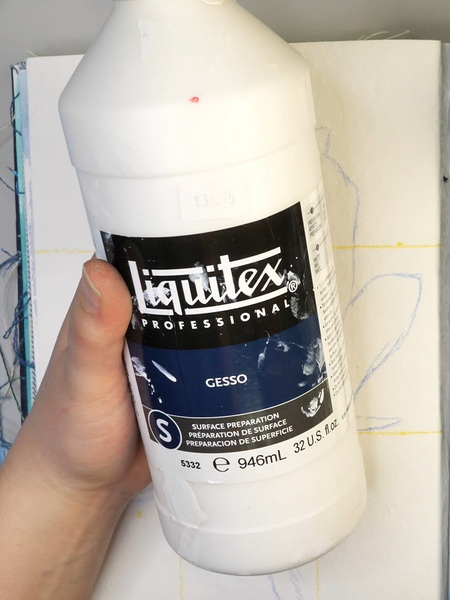 Gesso for Prepping an Art Journal Page