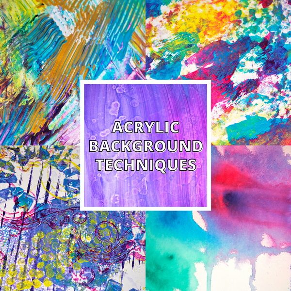 Intimidated by the Blank Page? 5 Acrylic Background Techniques for the Art  Journal - Hop-A-Long Studio