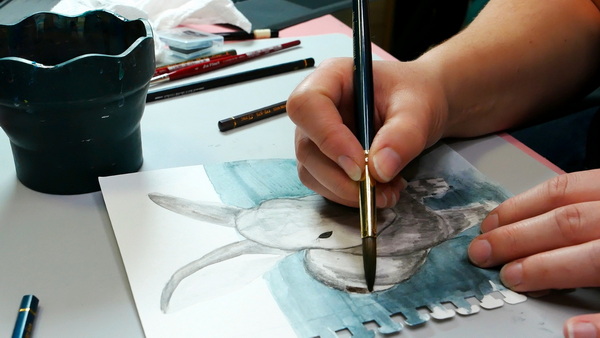 How to Use Water Soluble Graphite in your Art Journal