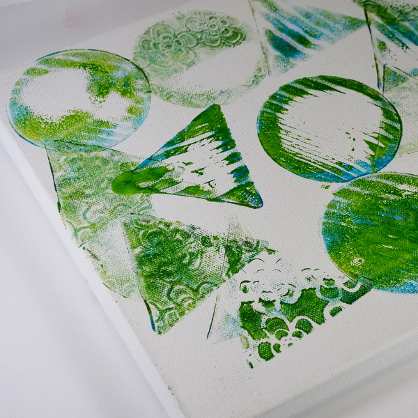 Gelli Printing on Stretched Canvas