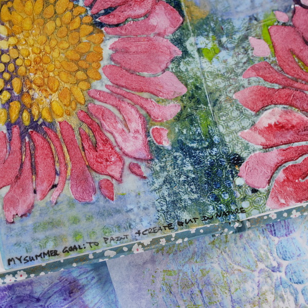 Adding Journaling to Collage Tissue Paper Art Journal Page