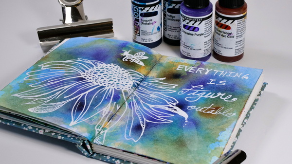 Using Fluid Acrylic Paints in the Art Journal