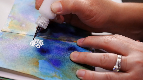 Drawing with fluid acrylic paints
