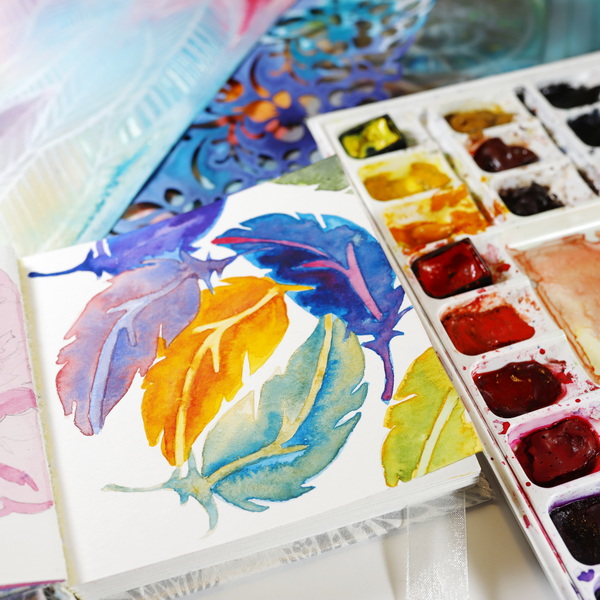 How to Use Watercolors with Stencils
