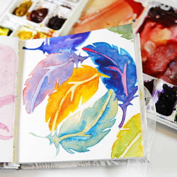 Fun with liquid watercolor! Paint on your STENCILS too! 