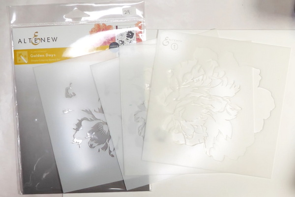 Altenew - Simple Coloring Stencil - 4 in 1 Set - Golden Days