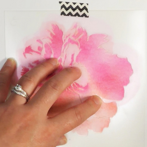How to Use Layering Stencils Layer 2 Using Picked Raspberry Distress Ink