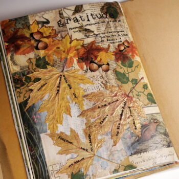 Collage with Dried Leaves in Your Art Journal