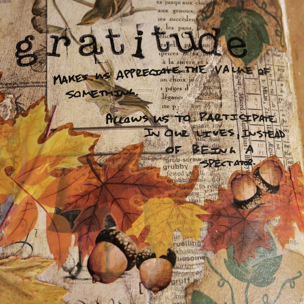 Gratitude Collage Art Journal Page