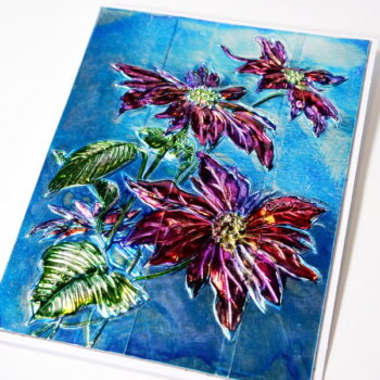 Amazing Alcohol Ink Cards Using Hardware Store Foil - Hop-A-Long Studio