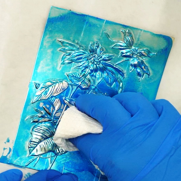 How to Remove Alcohol Ink from Foil Card Subtractive Technique