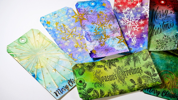 Beautiful Mixed Media Holiday Tag Designs for Last Minute Gifts