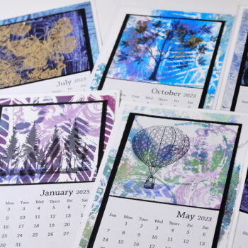 Working in a Series with Gelli Prints Calendar Project