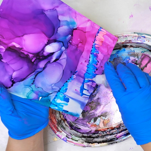 Alcohol Ink Layering with Clear Craft Plastic - Alcohol Ink Art Community